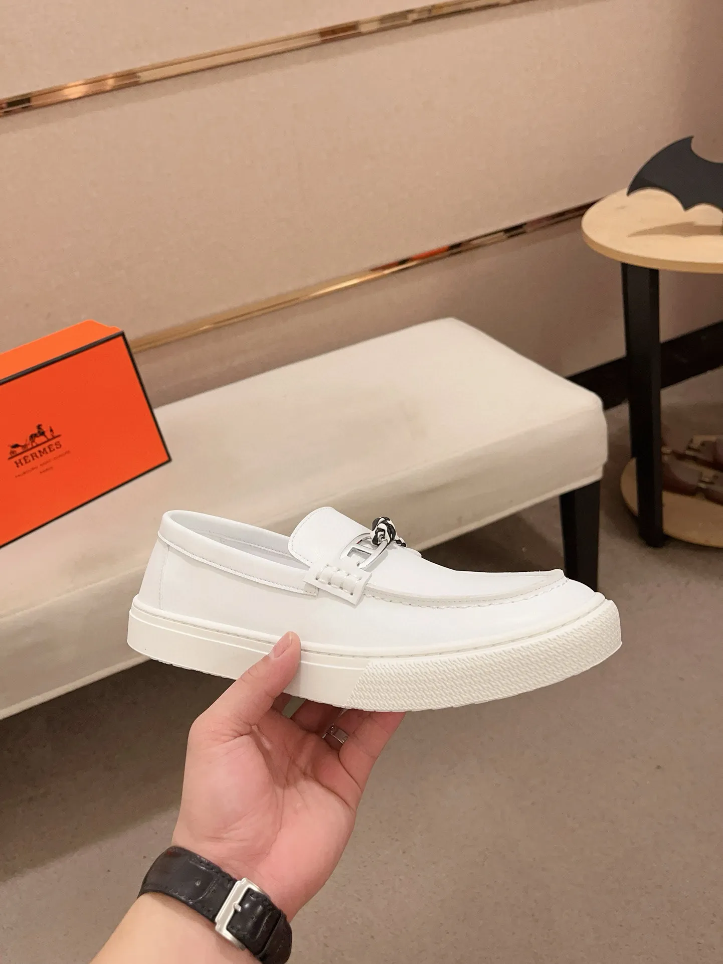 Men's clothing and shoes💰: 400💰《HERMES》【Classic Original Version】Hermès; Top 🔝 Purchasing Agency 🔍🔍Latest 🇺🇸Sold simultaneously at counters, original imported from Italy ▲▲Cow leather▲ ▲Exquisite workmanship (Italian 🇮🇹imported water-dyed 🐂cowhide lining) sole: original sole provided by the original factory, ⚠️exclusive double-layer activity·TPR·rubber·combined molded outsole; Code number: 36-46